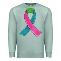 Seafoam metastatic breast cancer ribbon Premium Sweatshirt - JahusDesignShop