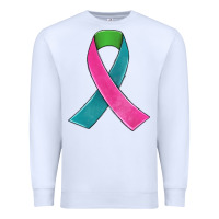 White metastatic breast cancer ribbon Premium Sweatshirt - JahusDesignShop