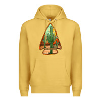 Antique Gold desert cactus arrowhead Premium Hoodie - Jasminsmagicworld