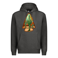 Charcoal Heather desert cactus arrowhead Premium Hoodie - Jasminsmagicworld