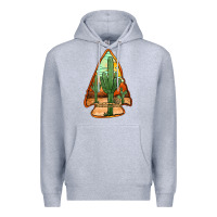 Heather Grey desert cactus arrowhead Premium Hoodie - Jasminsmagicworld