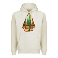 Oatmeal Heather desert cactus arrowhead Premium Hoodie - Jasminsmagicworld