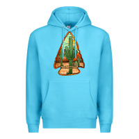 Ocean Blue desert cactus arrowhead Premium Hoodie - Jasminsmagicworld