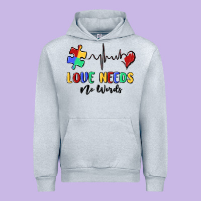 Love Needs No Words Urban Hoodie Designed By Maliassmallbusiness