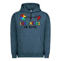 Pigment Midnight Navy love needs no words Urban Hoodie - MaliasSmallBusiness
