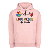Pigment Salmon love needs no words Urban Hoodie - MaliasSmallBusiness