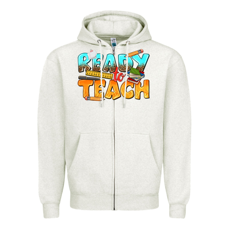 Ready To Teach Zipper Hoodie by texasbilliewilder | Teevron