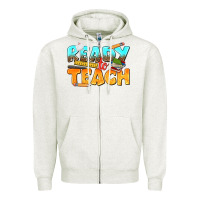 Oatmeal Heather ready to teach Zipper Hoodie - texasbilliewilder