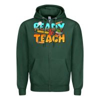 Sports Green ready to teach Zipper Hoodie - texasbilliewilder