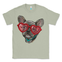 Matcha french bulldog with love glasses Classic Tee - RanaPortraitStore