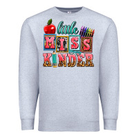 Heather Grey little miss kinder Premium Sweatshirt - AdoDesignShop