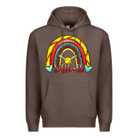 Coffee Softball Rainbow Premium Hoodie - RanaPortraitStore