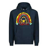 Navy Softball Rainbow Premium Hoodie - RanaPortraitStore