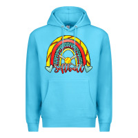 Ocean Blue Softball Rainbow Premium Hoodie - RanaPortraitStore