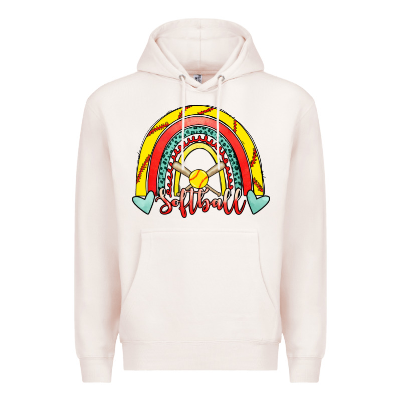 Softball Rainbow Premium Hoodie by RanaPortraitStore | Teevron