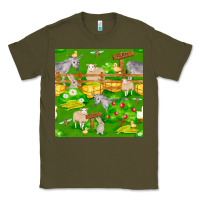 Army Green farm life seamless pattern Classic Tee - FaDigitalArtStudio