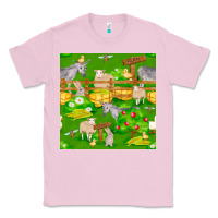 Bubblegum Pink farm life seamless pattern Classic Tee - FaDigitalArtStudio