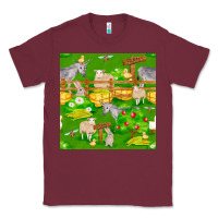 Burgundy farm life seamless pattern Classic Tee - FaDigitalArtStudio