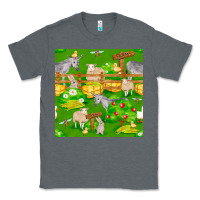 Charcoal Heather farm life seamless pattern Classic Tee - FaDigitalArtStudio