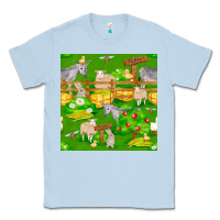 Dusty Blue farm life seamless pattern Classic Tee - FaDigitalArtStudio