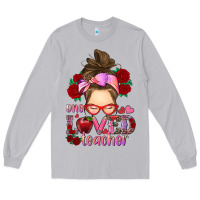 Moon Dust one loved teacher messy bun Long Sleeve Tee - RanaPortraitStore