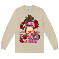 Mushroom one loved teacher messy bun Long Sleeve Tee - RanaPortraitStore