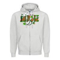 Dove Grey st patricks day love nurse Zipper Hoodie - RanaPortraitStore