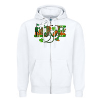 White st patricks day love nurse Zipper Hoodie - RanaPortraitStore