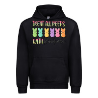 Black treat all peeps with kindness Urban Hoodie - MaliasSmallBusiness
