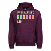 Mauve Wine treat all peeps with kindness Urban Hoodie - MaliasSmallBusiness