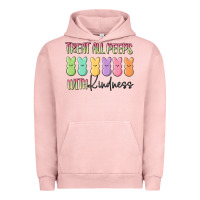Pigment Salmon treat all peeps with kindness Urban Hoodie - MaliasSmallBusiness