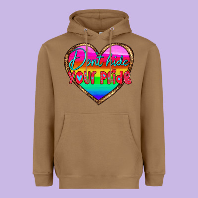 Dont Hide Your Pride Heavyweight Hoodie Designed By Hra Design Shop