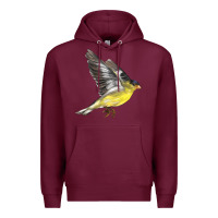 Burgundy Flying American Goldfinch Premium Hoodie - LillyAllenDesigns