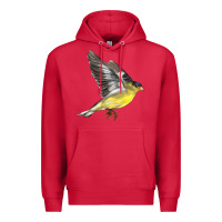 Cardinal Flying American Goldfinch Premium Hoodie - LillyAllenDesigns