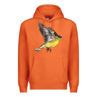 Carrot Flying American Goldfinch Premium Hoodie - LillyAllenDesigns