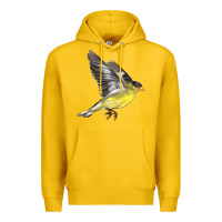 Lemon Flying American Goldfinch Premium Hoodie - LillyAllenDesigns