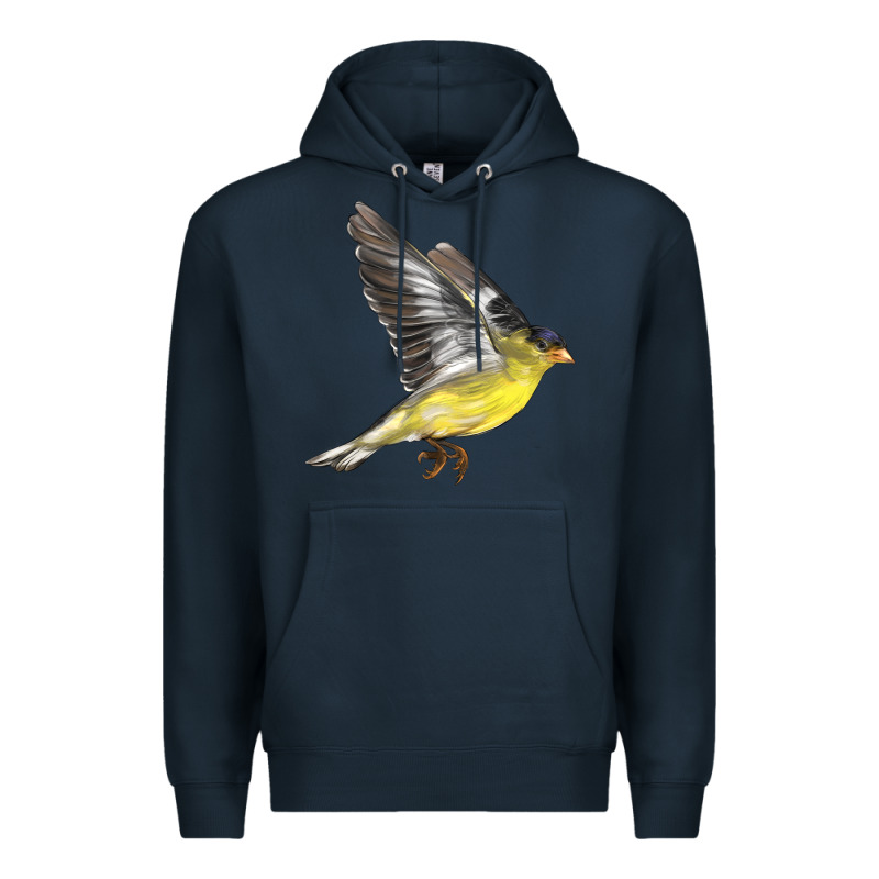 Flying American Goldfinch Premium Hoodie by LillyAllenDesigns | Teevron