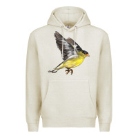 Oatmeal Heather Flying American Goldfinch Premium Hoodie - LillyAllenDesigns