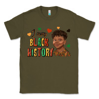 Army Green i am black history afro black boy child juneteenth Classic Tee - texasbilliewilder