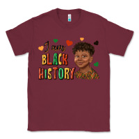 Burgundy i am black history afro black boy child juneteenth Classic Tee - texasbilliewilder