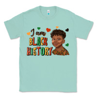 Seafoam i am black history afro black boy child juneteenth Classic Tee - texasbilliewilder