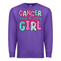 Purple cancer picked the wrong girl Premium Sweatshirt - JahusDesignShop