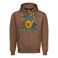 Chestnut auntie like a mom only cooler Zipper Hoodie - Zillion Design Studio