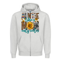Dove Grey auntie like a mom only cooler Zipper Hoodie - Zillion Design Studio