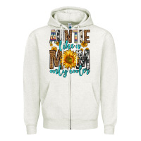 Oatmeal Heather auntie like a mom only cooler Zipper Hoodie - Zillion Design Studio
