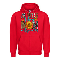 Red auntie like a mom only cooler Zipper Hoodie - Zillion Design Studio
