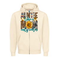 Sandshell auntie like a mom only cooler Zipper Hoodie - Zillion Design Studio