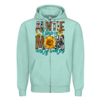 Seafoam auntie like a mom only cooler Zipper Hoodie - Zillion Design Studio