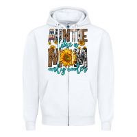 Auntie Like A Mom Only Cooler Zipper Hoodie | Teevron