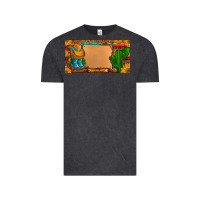 Vintage Black custom cowboy boots aztec sunflowers leopard license plate Vintage Tee - Artiststas